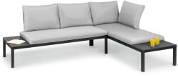 Blumfeldt Cartagena, kanapé, 2 személyes kanapé asztallal, acél, poliészter (GDM11-Cartagena-Grey) (GDM11-Cartagena-Grey)