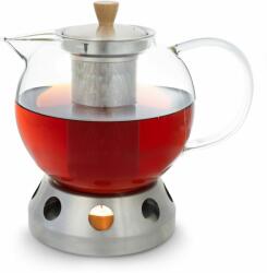 Klarstein Sencha, formatervezett teafőző kancsó, Hibiscus nemesacél melegítővel, 1, 3 l, behelyezhető szűrő (GLASWERK-TSM-1, 3L) (GLASWERK-TSM-1,3L) - klarstein