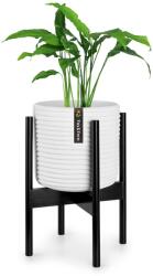 Blumfeldt Zeist, virágállvány, 2 magasságban, kombinálható, betolható dizájn, természetes (PS-DARK-M) (PS-DARK-M)