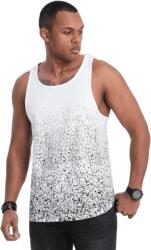  OMBRE Férfi pamut póló felső, fehér színátmenetes nyomtatással MDN125285 XL