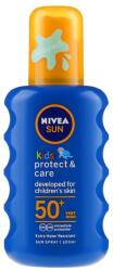 Nivea Spray cu Protectie Solara Colorat Nivea Sun Kids Protect & Care, SPF 50+, pentru Copii, 200 ml (MAG1008592TS)
