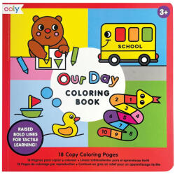 Ooly Carte de colorat cu contur reliefat - Our Day (118-288) Carte de colorat