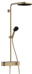 Hansgrohe Sistem de dus Showerpipe 260 1 jet, cu baterie termostatata ShowerTablet Select 400, bronz satinat (brushed bronze), Hansgrohe Pulsify S 24220140 24220140 (24220140)