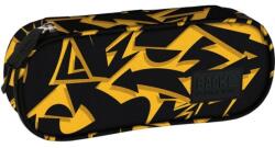 DERFORM BackUp Geometrikus ovális tolltartó - Sárga nyilak (PB6A42) (PB6A42)