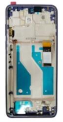 Motorola Moto G Stylus 2022 előlap keret, lcd kijelző és érintőpanel kék, twilight blue gyári
