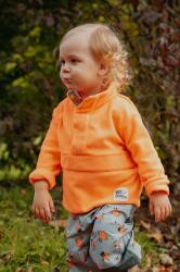 Jack Wolfskin bluza copii SMILEYWORLD MIDLAYER culoarea portocaliu, neted PPYH-SWK00E_32X