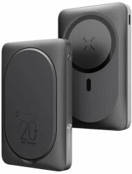 Forcell F10K2B Forcell F10K2 F-Energy MagStand Powerbank USB-A + USB Type-C + Lightning, MagSafe, 10000mAh, 20W, fekete (F10K2B)