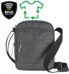 LifeVenture RFiD Shoulder Bag Recycled Culoare: gri