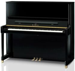 Kawai K-600 M/PEP pian acustic, 88 de clape, 134 cm înălțime, negru lucios (K-600 M/PEP)