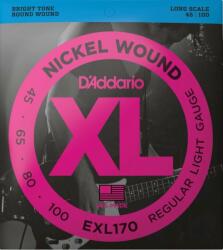 D'Addario EXL170 corzi de chitară bas, bobină de nichel, 45-100 (EXL170)