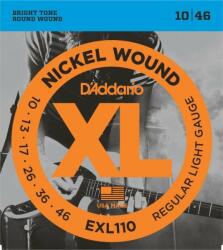 D'Addario EXL110 corzi de chitară electrică, bobină de nichel, 10-46 (EXL110)