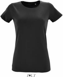 SOL'S Regent Fit Women - környakú testhezálló póló (deep black, XL) (so02758dbl-xl)