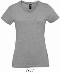 SOL'S Imperial V Women - v-nyakú póló (grey melange, 2XL) (so02941gm-2xl)