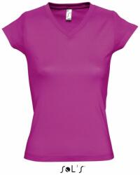 SOL'S Moon - női v-nyakú póló (fuchsia, 2XL) (so11388fu-2xl)