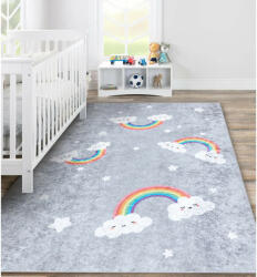  SZIVÁRVÁNY világosszürke csúszásgátlós szőnyeg Méret: 80x150 cm (DW85997/1A)