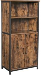 VASAGLE Padlón szekrény, tároló szekrény, ‎60 x 35 x 125 cm, rusztikus barna