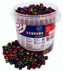 Playbox PlayBox: Fekete neon betűs gyöngy szett 1250 db-os (2472143) - jatekshop