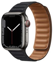 Tech-Protect Apple Watch 42-49mm Loop Leather Magnetic Band Black-Brown