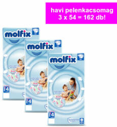 Molfix Havi pelenkacsomag Jumbo (4+-os) 9 - 16 kg (162 db/cs) - diaper