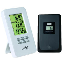 Somogyi Elektronic Home HC 11 vezeték nélküli külső-belső hőmérő ébresztőórával, 60 m hatótávolság, külső jeladó kezelése, maximum és minimum értékek kijelzése (HC_11)