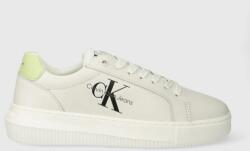 Calvin Klein bőr sportcipő YWYW823 CHUNKY CUPSOLE MONOLOGO W bézs, YW0YW00823 - bézs Női 40 - answear - 55 990 Ft