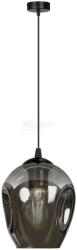 ORNO IRIS 1P függőlámpa, max. 60W, E27, fekete függeszték, füst üveg búra (AD-LD-6326B-GRE27SP)
