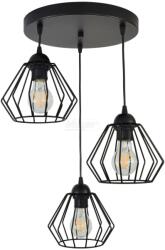 ORNO WAYA 3P függőlámpa, max. 3x60W, E27, fekete (AD-LD-6264BE27M)