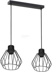 ORNO PINO 2P függőlámpa, max. 2x60W, E27, fekete (AD-LD-6374BE27M)