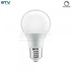 GTV LED izzó E27 10W 820lm 4000K, normál izzó forma, dimmerelhető, opál búra, 200°, GTV (GTV-LD-SPNA60-10W)