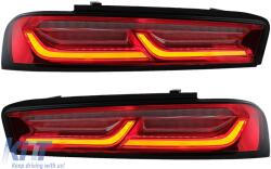 KITT Teljes LED Hátsó lámpa Fénysor Chevrolet Camaro (2015-2017) modellekhez, piros, dinamikus irányjelzővel (TLCHECAMAROR)