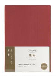  Nova3 pamut-szatén gumis lepedő Piros 220x200 cm +30 cm