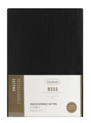  Nova3 pamut-szatén gumis lepedő Fekete 140x200 cm +30 cm