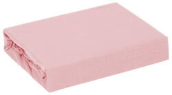 Adela jersey pamut gumis lepedő Púder rózsaszín 180x200 cm + 25 cm