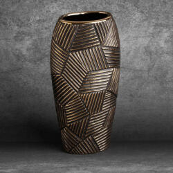 Emmi 03 kerámia váza Fekete/arany 15x9x30 cm