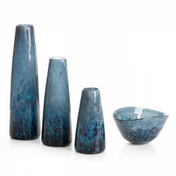  Logan Gránát kék váza üveg 11x11x22 cm