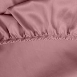  Dina pamut-szatén gumis lepedő Púder rózsaszín 140x200 cm +30 cm