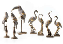  Kali papagáj figura Ezüst/arany 8x10x35 cm