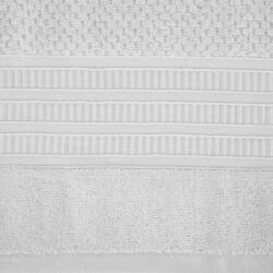  Rosita rizs szerkezetű pamut törölköző jacquard szegéllyel Fehér 30x50 cm