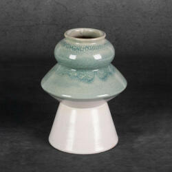  Liana kerámia váza Krémszín/menta 17x17x23 cm - lakberbazar - 12 869 Ft