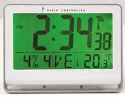 Alba Falióra, rádióvezérlésű, LCD kijelzős, 22x20 cm, ALBA "Horlcdneo", ezüst (HORLCDNEO)