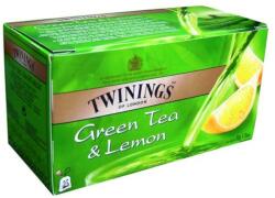 TWININGS Zöldtea, 25x1, 6 g, TWININGS "Green Tea & Lemon (101421)