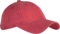 K-UP KP165 vintage hatású 6 paneles pamut baseball sapka K-UP, Red Washed-U (kp165rew-u)