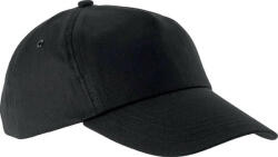 K-UP KP034 öt paneles műanyag csatos baseball sapka K-UP, Black-U (kp034bl-u)