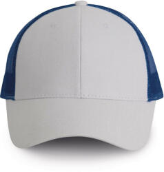 K-UP KP158 hálós baseball sapka hat paneles, poliészter K-UP, White/Royal Blue-U (kp158wh-ro-u)