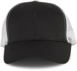 K-UP KP110 műanyag csatos 6 paneles hálós baseball sapka K-UP, Black/White-U (kp110bl-wh-u)