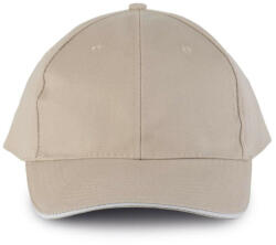 K-UP KP011 hat paneles Baseball sapka K-UP, Beige/White-U (kp011be-wh-u)
