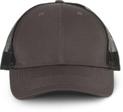 K-UP KP110 műanyag csatos 6 paneles hálós baseball sapka K-UP, Shale Grey/Black-U (kp110sgr-bl-u)
