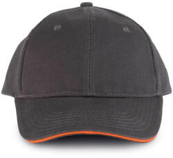 K-UP KP011 hat paneles Baseball sapka K-UP, Dark Grey/Orange-U (kp011dg-or-u)