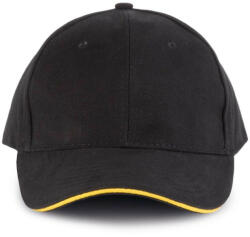 K-UP KP011 hat paneles Baseball sapka K-UP, Black/Yellow-U (kp011bl-ye-u)