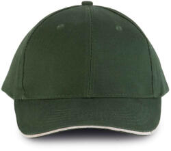 K-UP KP011 hat paneles Baseball sapka K-UP, Forest Green/Beige-U (kp011fo-be-u)